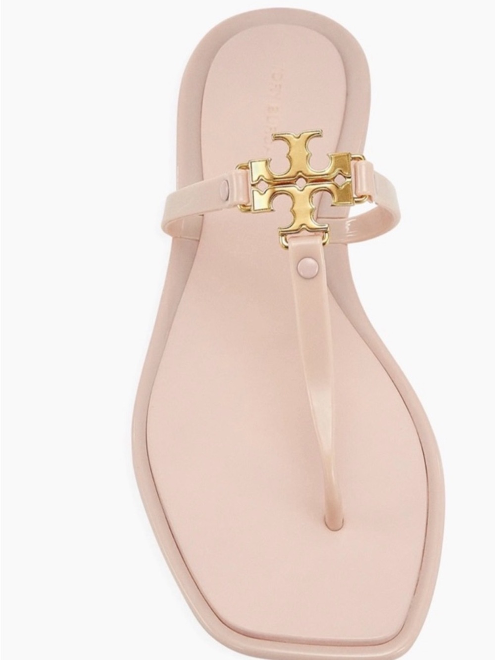 Tory Burch Blush Sandals with Gold Logo - Picture 6 of 6